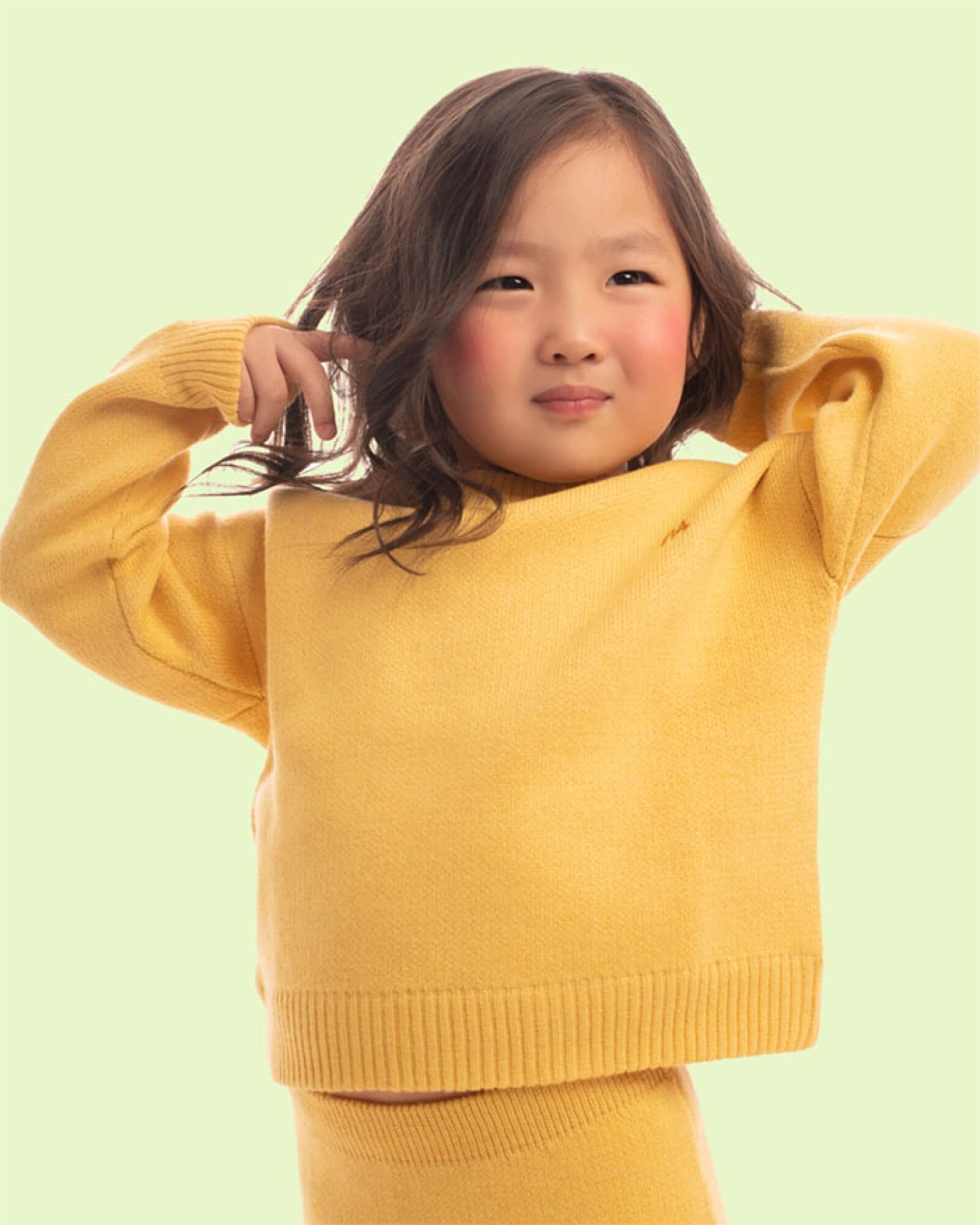 Wool blend sweater for kids - front view | Avant Cashmere