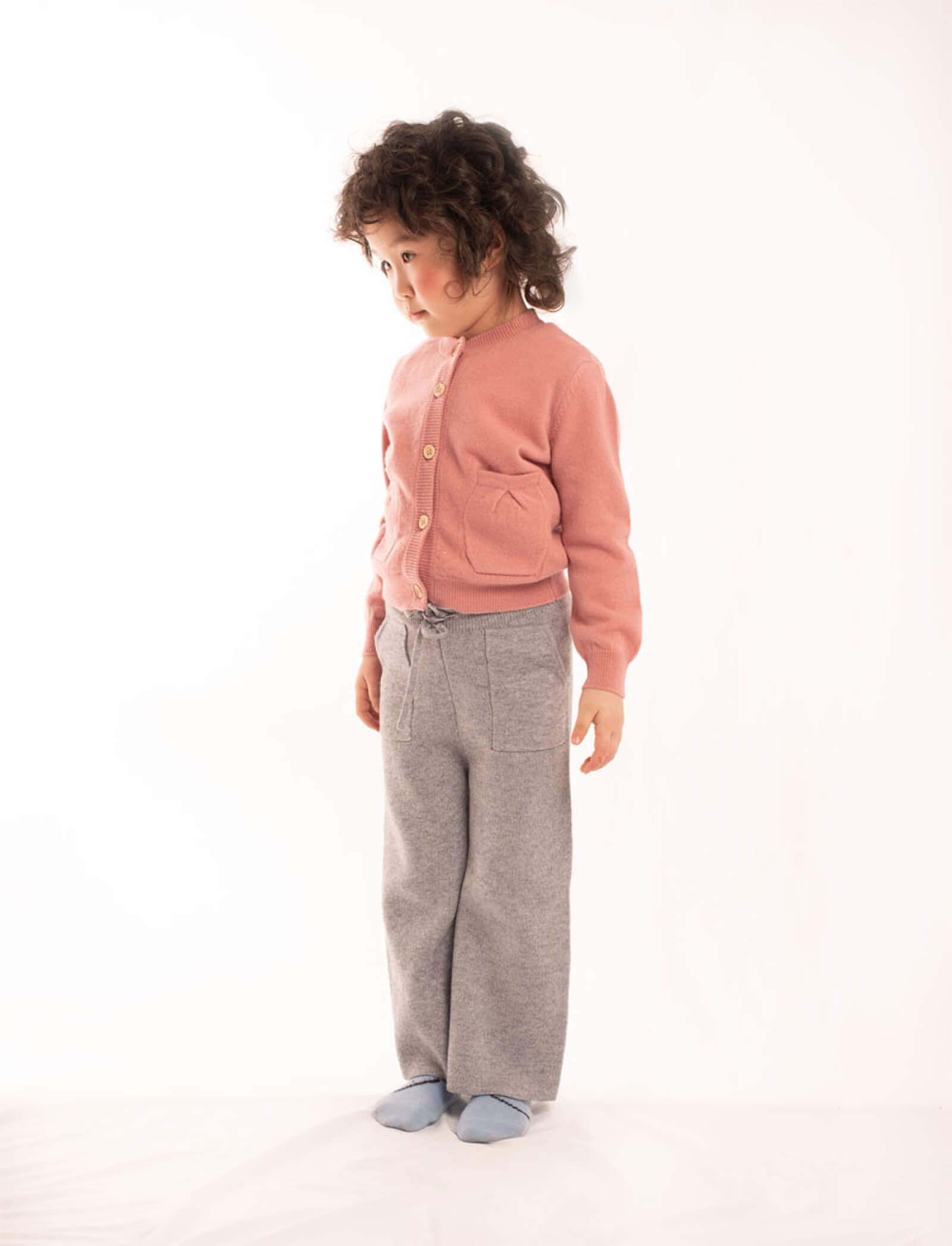 Wool blend trousers for kids - front view | Avant Cashmere