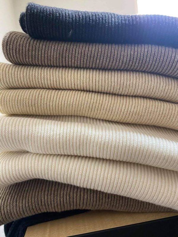 Striped wool blend top - detail view | Avant Cashmere