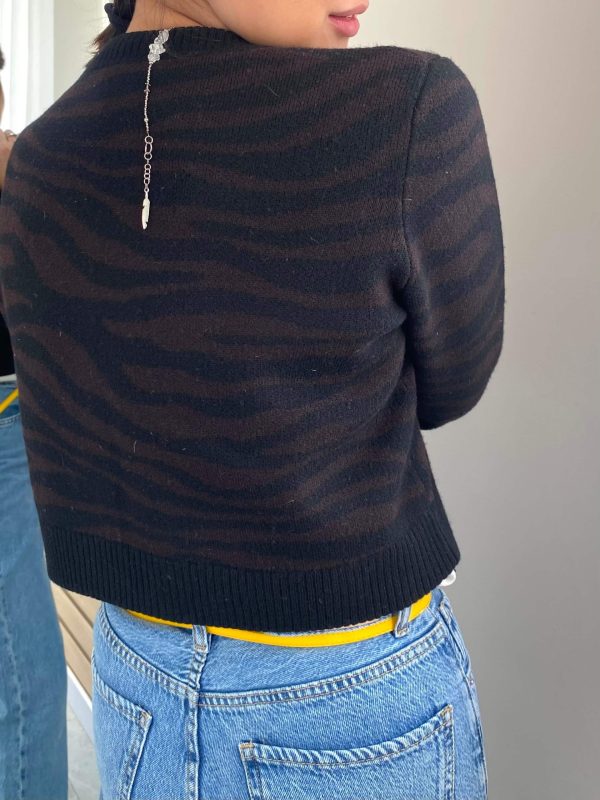 SHORT JACQUARD CARDIGAN - Image 3