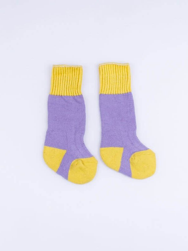 Wool blend socks - back view | Avant Cashmere
