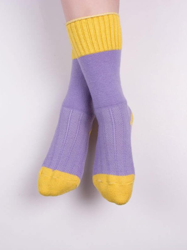 Wool blend socks - front view | Avant Cashmere