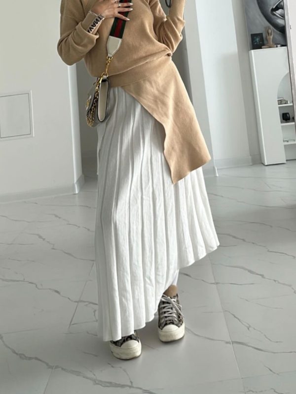 Cotton pleated skirt - Image 4