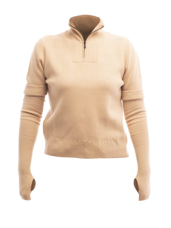 Cotton half zipped sweater - Image 3