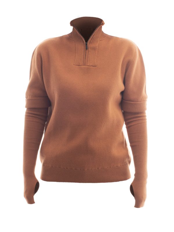 Cotton half zipped sweater - Image 2