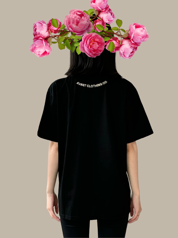 100% cotton t-shirt for women - back view | Avant Cashmere