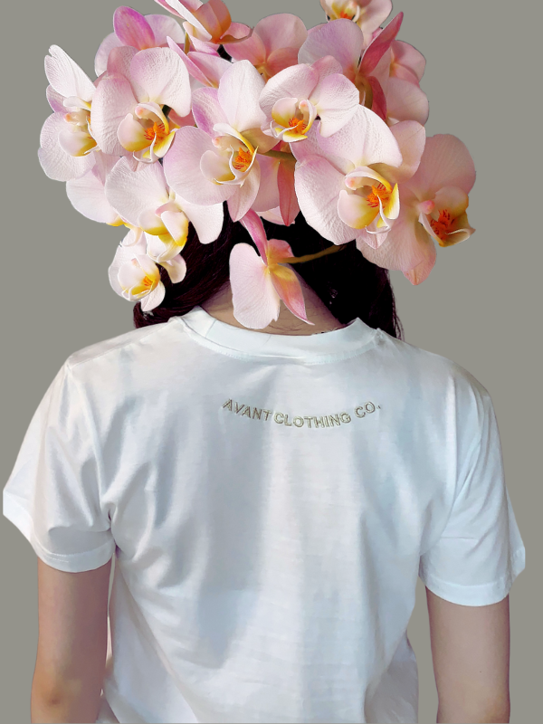 100% cotton t-shirt for women - detail view | Avant Cashmere