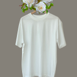 100% cotton t-shirt for women - side view | Avant Cashmere