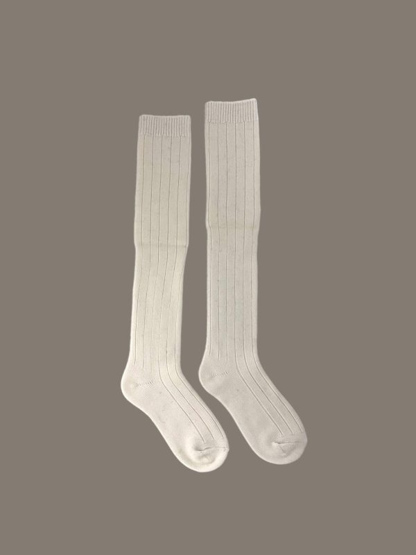 Wool blend socks - back view | Avant Cashmere