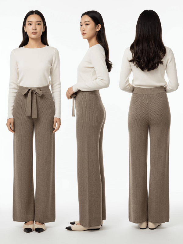 Wide leg pants with stripes - Image 5