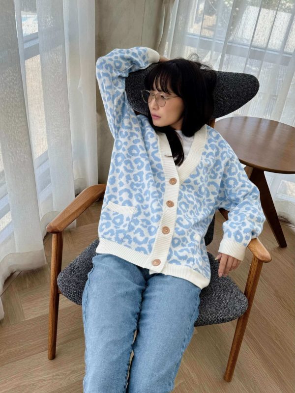 Jacquard cardigan /leopard/ - Image 1