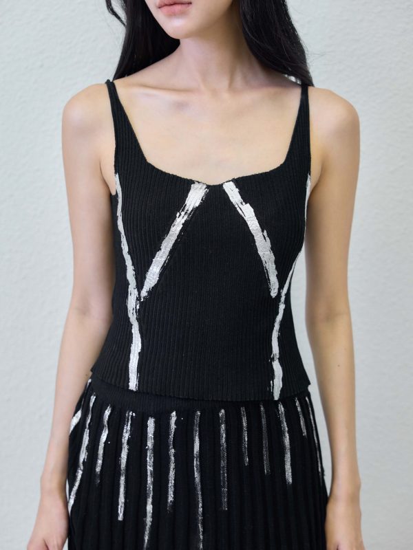 Black top / foil / - Image 1