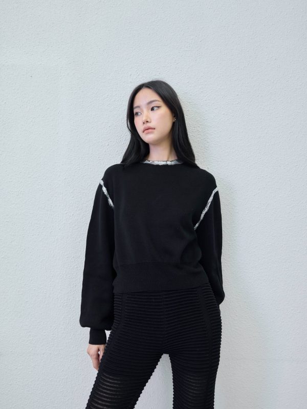 Shirt in black - front view | Avant Cashmere