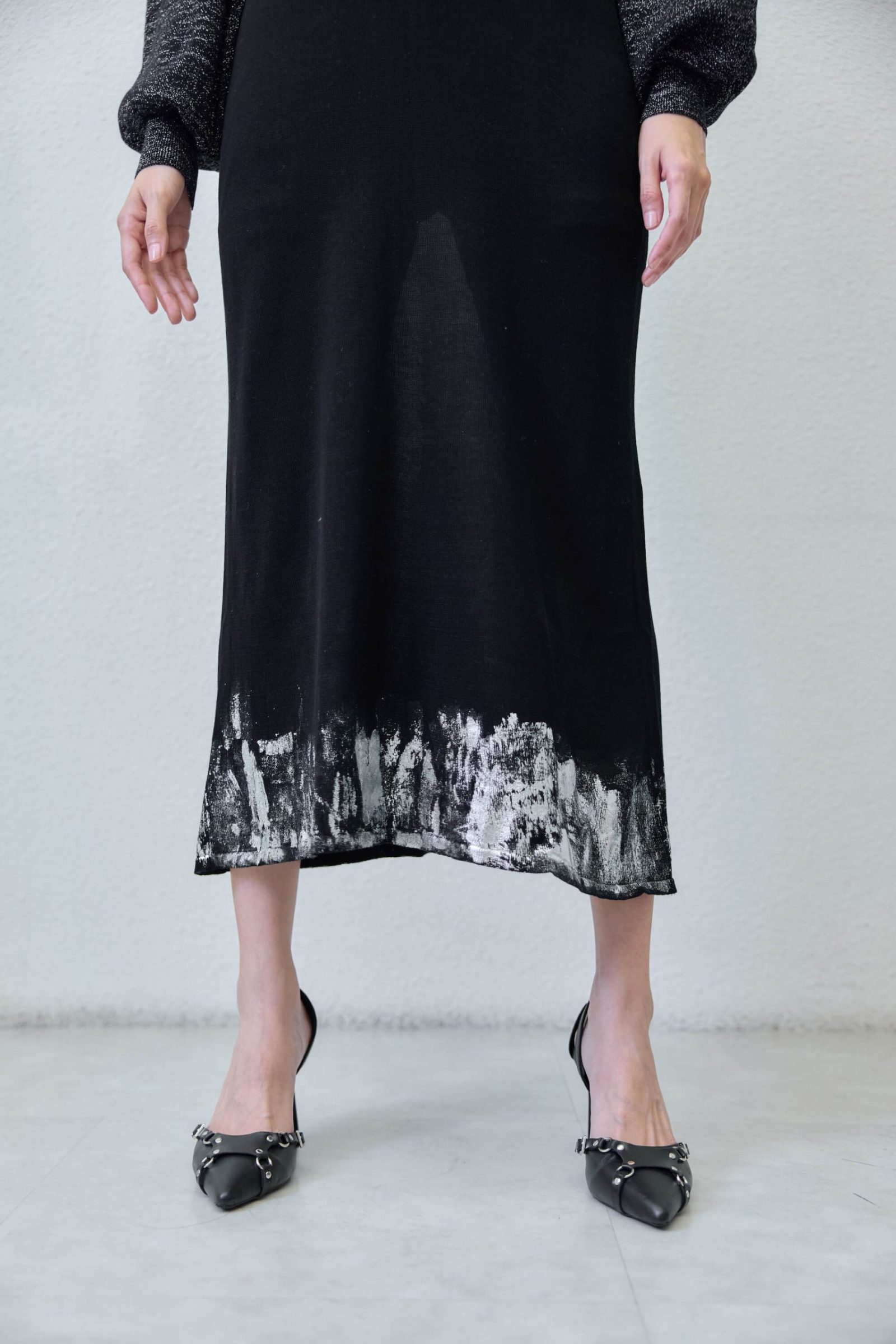 Hourglass skirt - close-up texture | Avant Cashmere