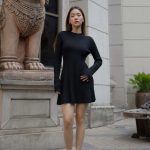 Wool blend dress for women - front view | Avant Cashmere