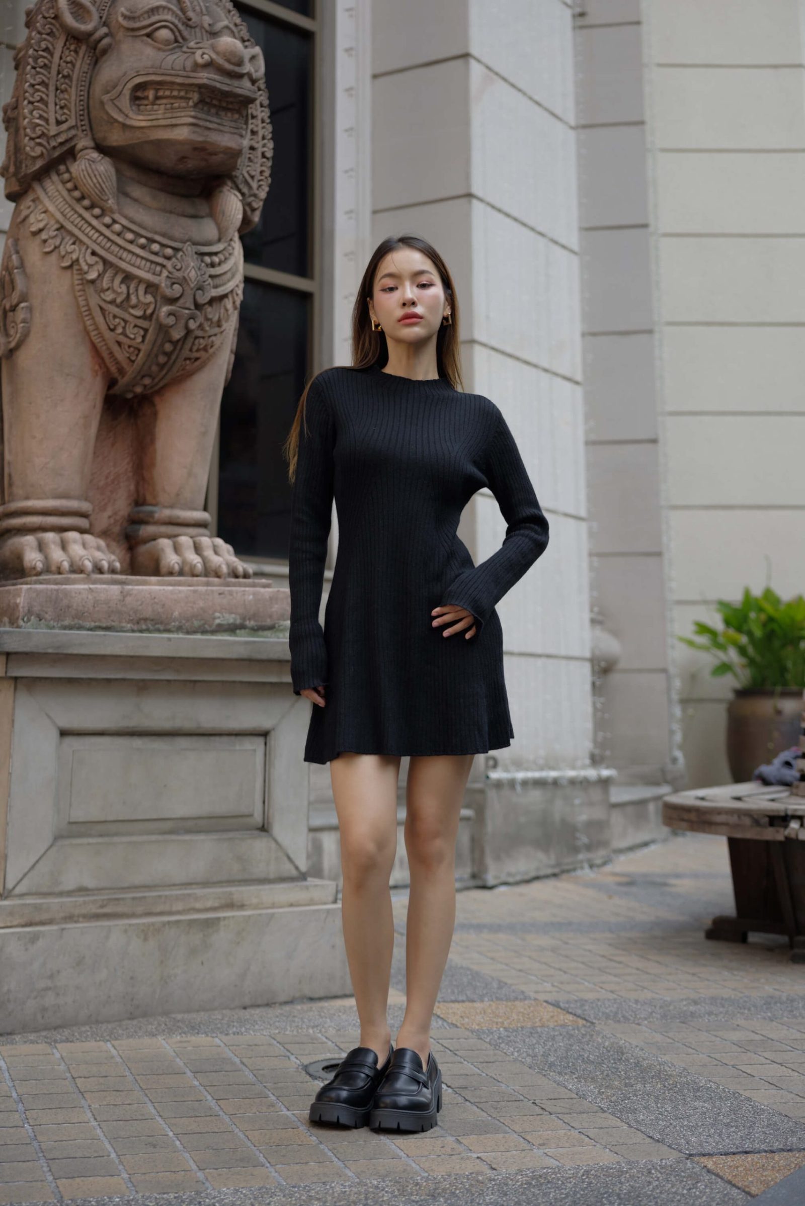 Wool blend dress for women - front view | Avant Cashmere