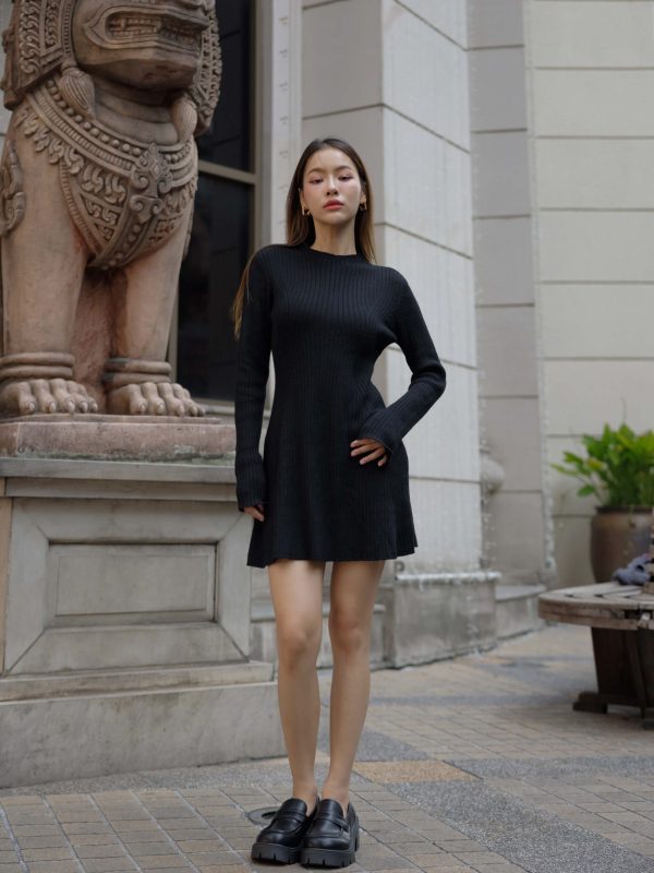 Wool blend dress for women - front view | Avant Cashmere