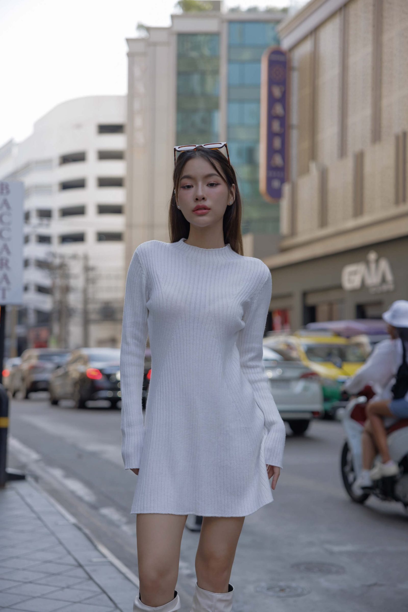 Wool blend dress for women - close-up texture | Avant Cashmere