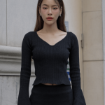 Wool blend top for women - front view | Avant Cashmere