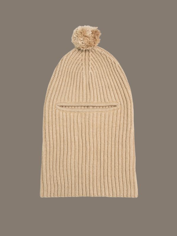 Wool blend balaclava for women - back view | Avant Cashmere