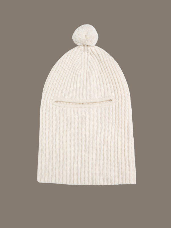 Wool blend balaclava for women - flat lay | Avant Cashmere