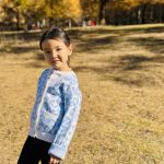 Leopard pattern wool blend cardigan for kids - front view | Avant Cashmere