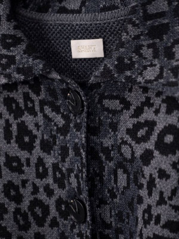 Лиопард хээтэй бүстэй урт кардиган /Leopard mid-long cardigan/ - Image 7