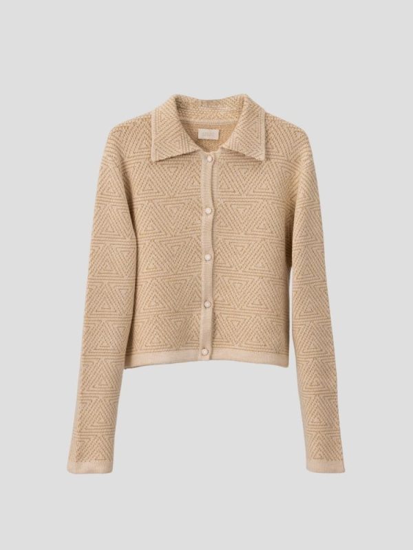 Геометр хээтэй товчтой кардиган /Geometric button-up cardigan/ - Image 1