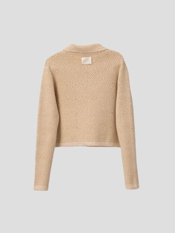 Геометр хээтэй товчтой кардиган /Geometric button-up cardigan/ - Image 6