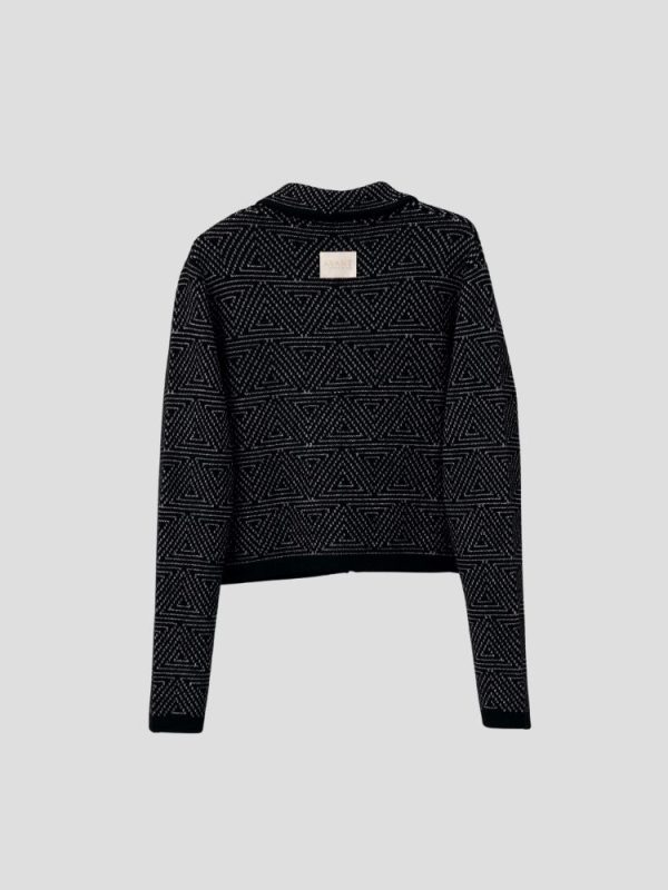 Геометр хээтэй товчтой кардиган /Geometric button-up cardigan/ - Image 3