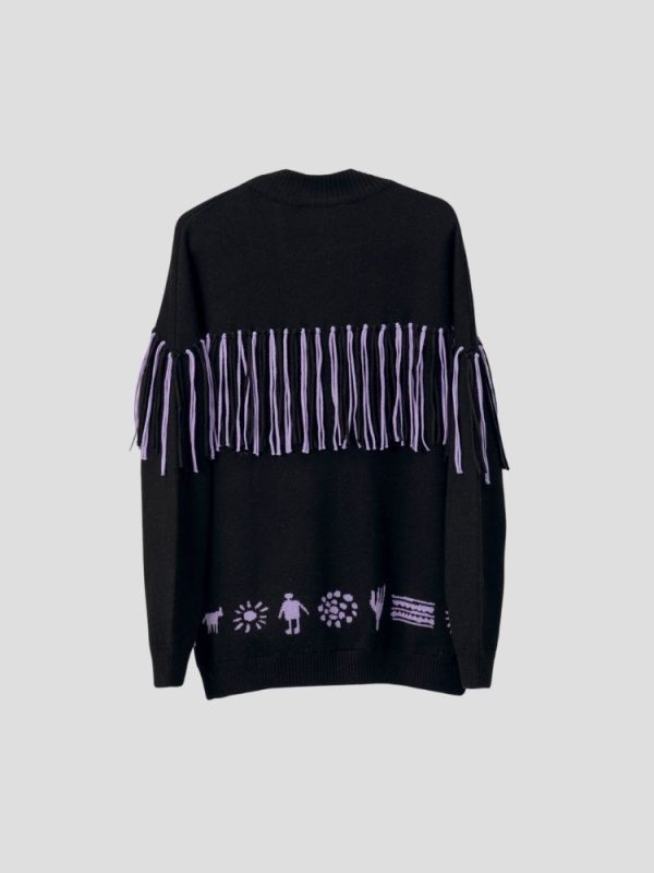 Азтек Эртний хээтэй сул өмсгөлтэй кардиаг /Aztec ancient symbols Oversized Cardigan/ - Image 3