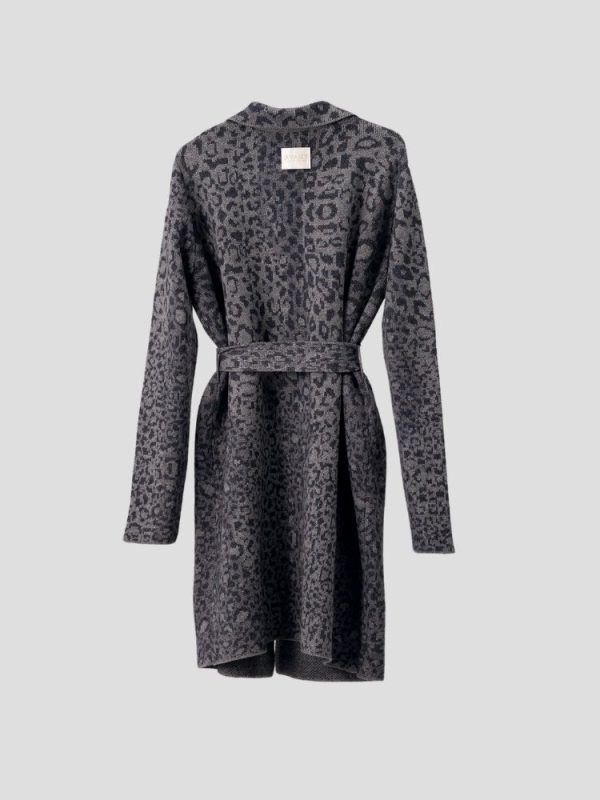 Лиопард хээтэй бүстэй урт кардиган /Leopard mid-long cardigan/ - Image 2