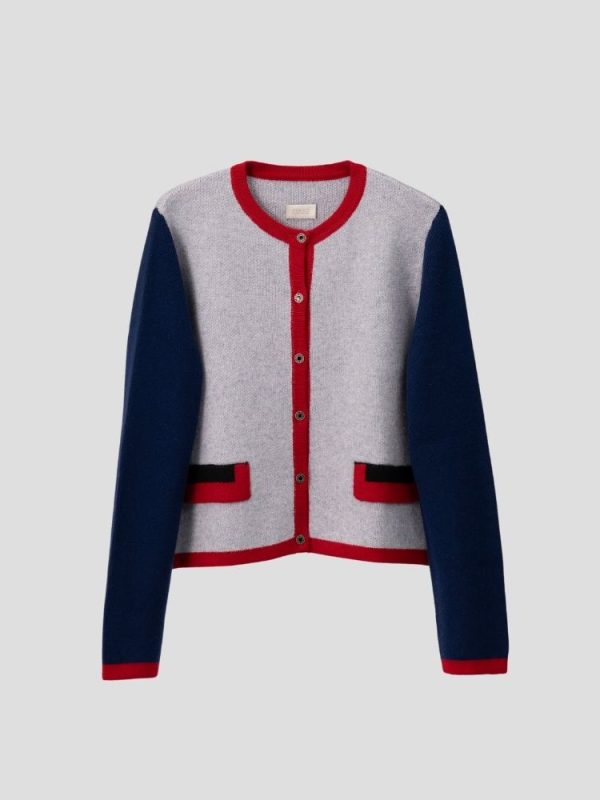 Wool blend cardigan for women - back view | Avant Cashmere