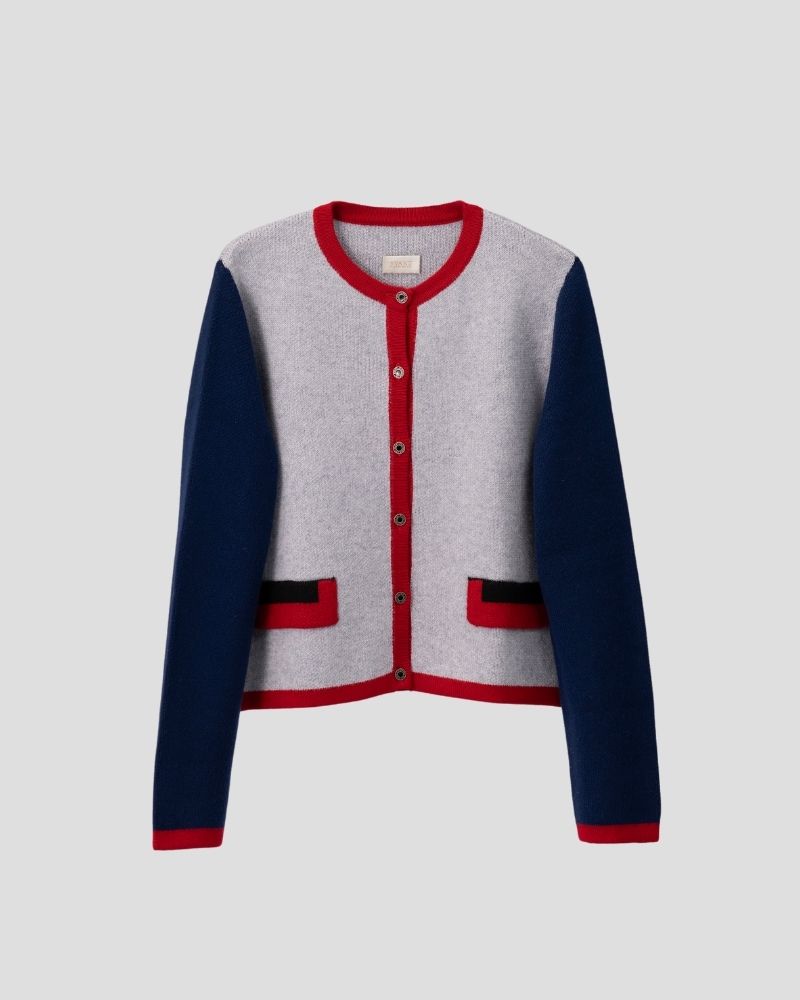 Wool blend cardigan for women - back view | Avant Cashmere