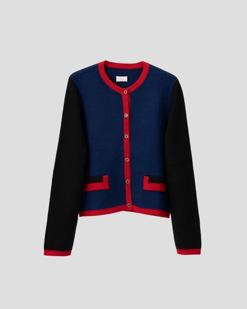 Wool blend cardigan for women - side view | Avant Cashmere