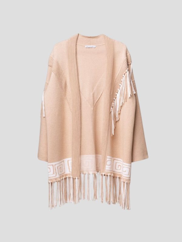Азтек хээтэй нөмрөг Кардиган/Aztec Spirit Fringe Cape Cardigan/ - Image 1
