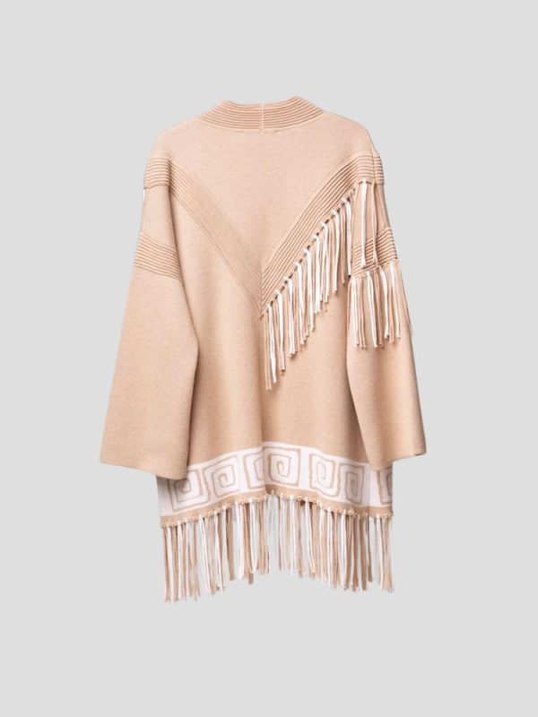 Азтек хээтэй нөмрөг Кардиган/Aztec Spirit Fringe Cape Cardigan/ - Image 3