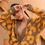 Jacquard wool blend cardigan for women - detail view | Avant Cashmere