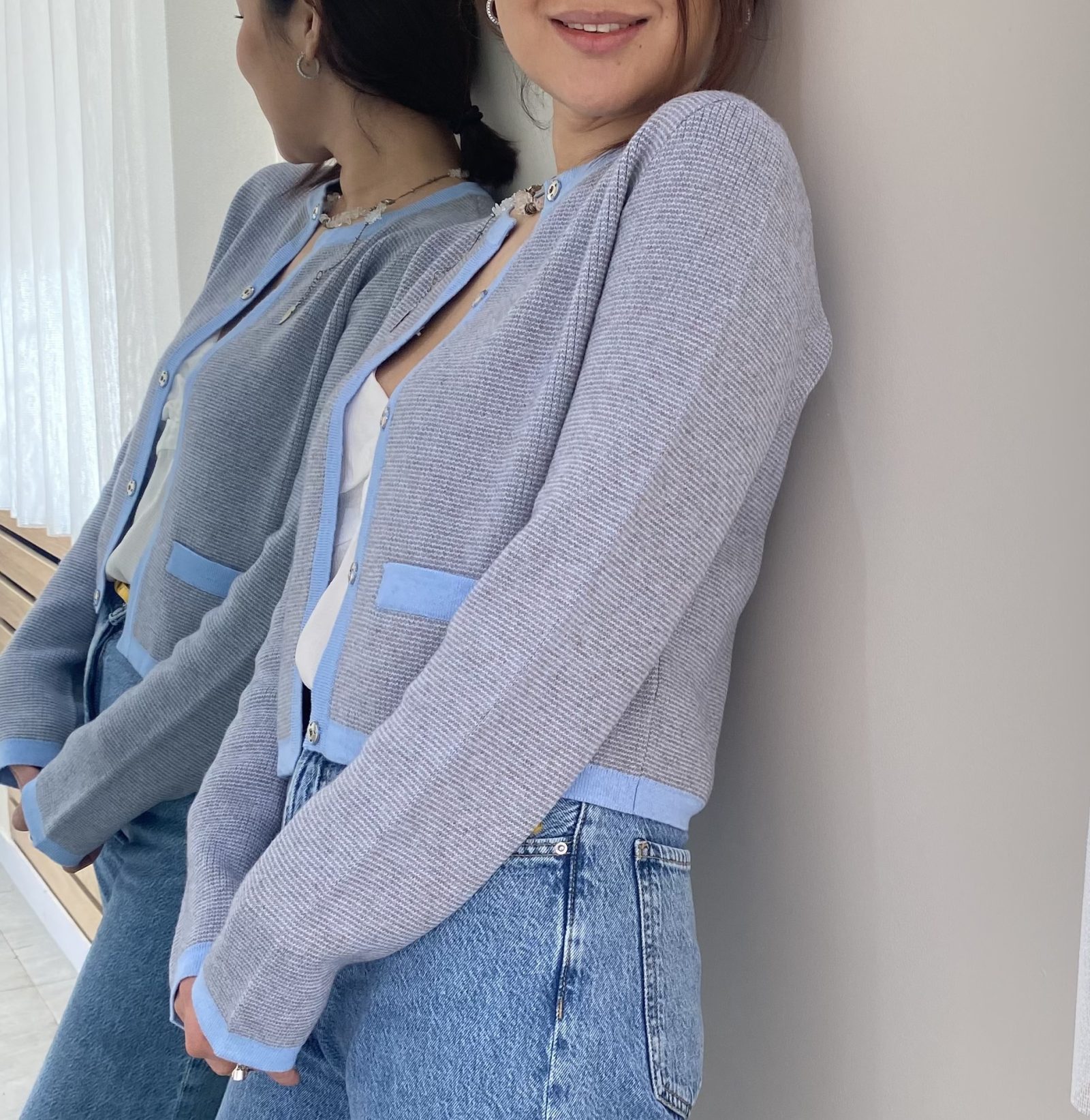Jacquard 100% Mongolian cashmere jacket for women - front view | Avant Cashmere